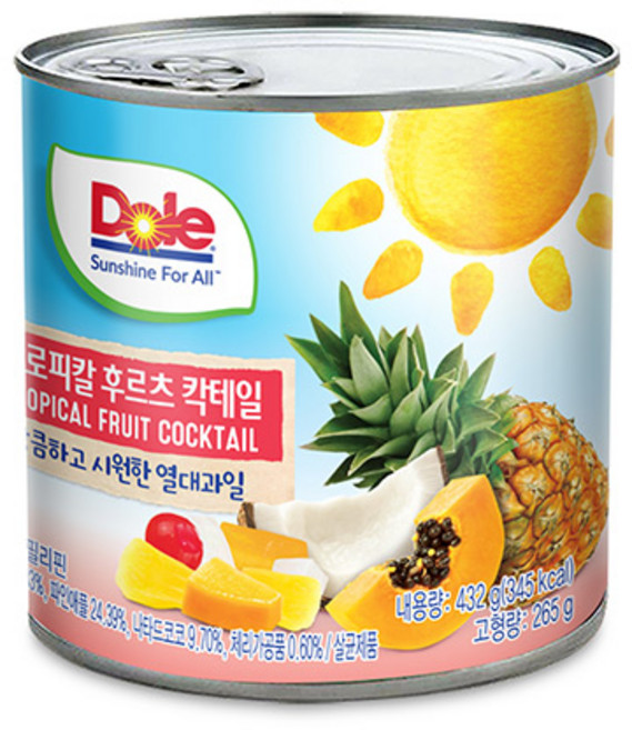 돌 후르츠 칵테일 원터치, 432g, 1개