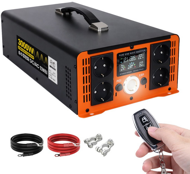 해마이바이 순수정현파 인버터 한국형 국내용 차량용 60Hz 220V, 3000W 24V, 1개