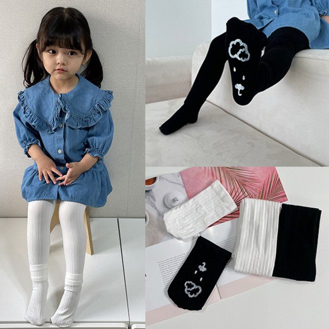 아동 유아 고탄력 분리 스타킹 타이즈 양말 세트 (3세-8세)
