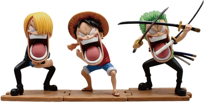 원피스 루피 상디 조로 피규어 3종세트, 1세트