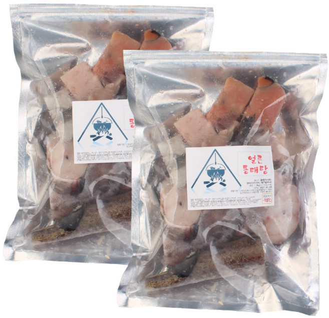 새우몰 푸짐한 동태탕 2.4kg(1.2kg x 2) 동태 알 곤 소스 구성 야채만 준비하세요, 1.2kg, 2개