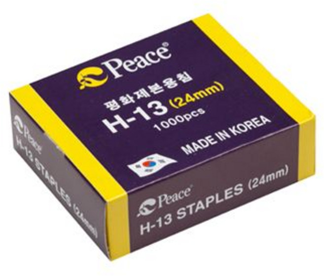 피스코리아 H13 제본용 스테이플 침 6mm 8mm 10mm 12mm 15mm 17mm 24mm, 1개, 24호침