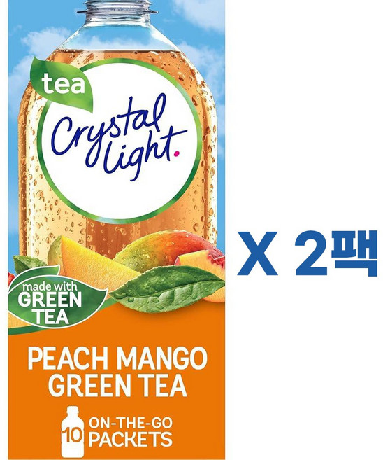 크리스탈라이트 온더고 피치망고 그린티 파우더 10포 X 2팩