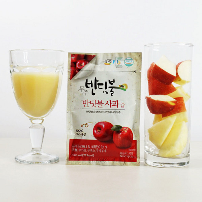 연두한입 무주 반딧불 사과즙 120ml NFC 사과착즙, 50개