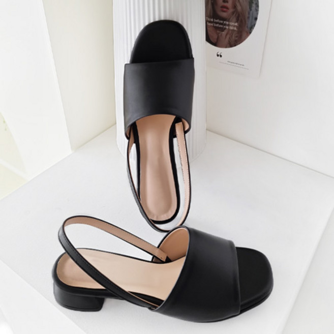 가이아슈 국내생산 여성용 발편한 스트랩 샌들 슬링백 3cm 5cm 여성샌들