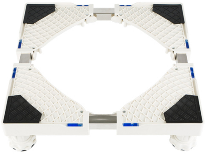 세탁기받침대 고정형4발/일반세탁기 드럼세탁기 건조기 냉장고 화분 가구 스토퍼 높이조절 수평조절 부식방지 미끄럼방지 진동 소음방지, 1개