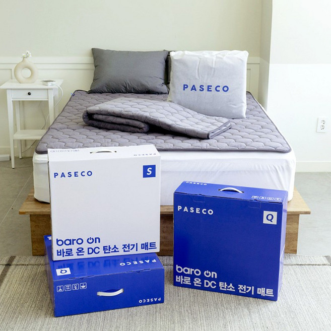 파세코 PEM-Q145DG 바로온 DC 카본 퀸 매트 전기요 탄소 캠핑 전자파 안심, 상세 설명 참조