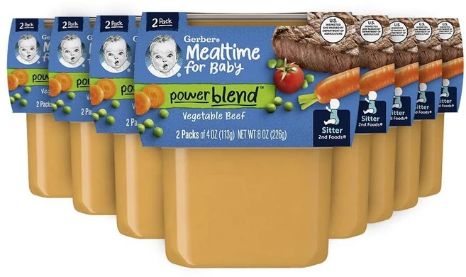 거버 2단계 이유식 야채 소고기 Gerber 2nd Foods Vegetable Beef 113g 8개입, 8개 - 쿠팡