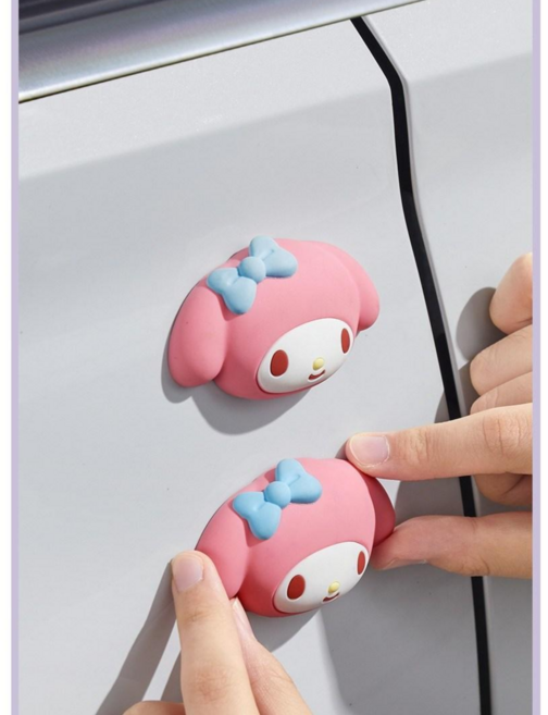 차량용 도어가드 문콕방지 2p, sanrio_마이멜로디_핑크, 1세트