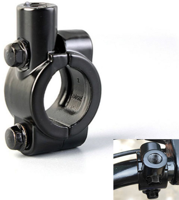 오토바이 백미러 마운트 브라켓 다용 홀더 10mm 2개입, 1세트