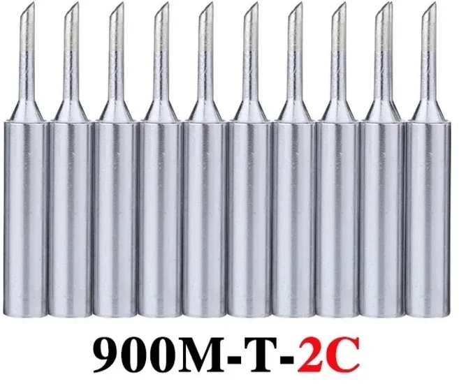 10 개/몫 900M-T 시리즈 납땜 인두 팁 세트 Hakko 936 스테이션 BGA 재 작업 도구 용 무연 헤드, [07] 10PCS 900M-T-2C