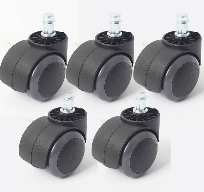 저소음 우레탄 의자바퀴 진회색 5P 캐스터 우레탄바퀴, 저소음 우레탄 바퀴(진회색)