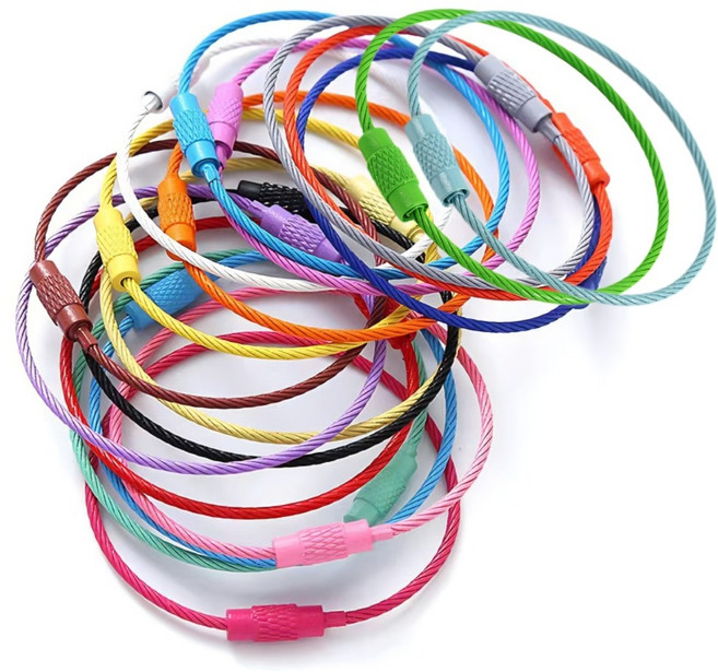 (30P) 열쇠고리 연결고리 30개세트, 와이어링15색, 1개