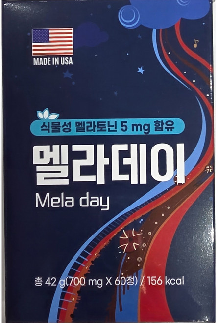 멜라데이 식물성 멜라토닌 5mg 60정, 1개