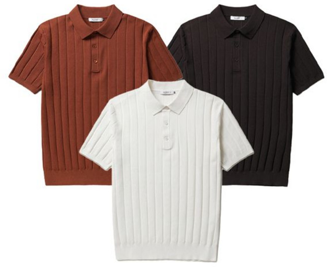 올젠 남성 간절기 골지 반팔 카라티 ZOF3ET1301