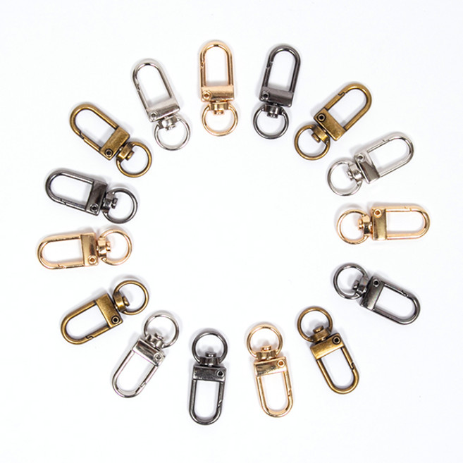 D고리 세트 4색 40P/360도 회전형 D링 DIY 키링 개고리 가방고리 연결고리 가방 부자재, 1개