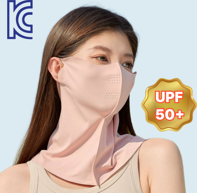 오드넌 숨이 편한 스포츠 마스크 UV 자외선 차단 골프 등산 낚시, 소프트핑크, 1개