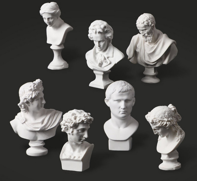 아트랄라 미니 석고상 (2개입) 조각상 장식품 비너스 북유럽 미술 인테리어, 아리아스, 1개