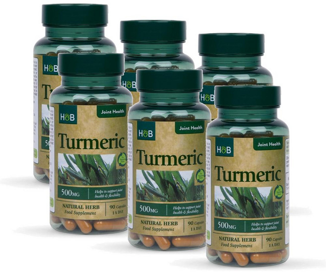 홀랜드앤바렛 터메릭 500mg 캡슐 Holland & Barrett Turmeric, 6개, 90정