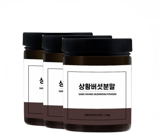 상황버섯 가루 100% 국산 100g 3통, 3개