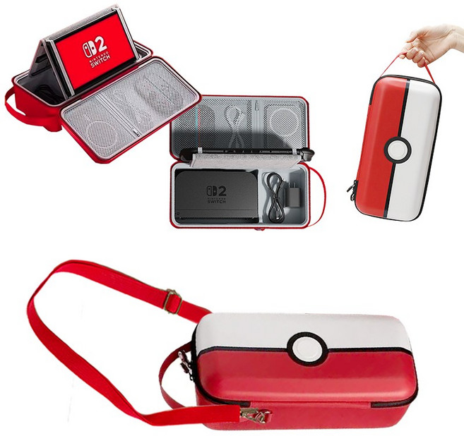 아싸라봉 닌텐도 스위치2 올인원 가방 하드 캐리 캠핑 여행 파우치 케이스 악세사리, 1개, 몬스터, SW2-올인원백