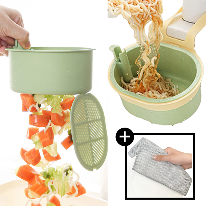 라네핏 싱크대용 원터치형 음식물 거름망, 1개, 그린