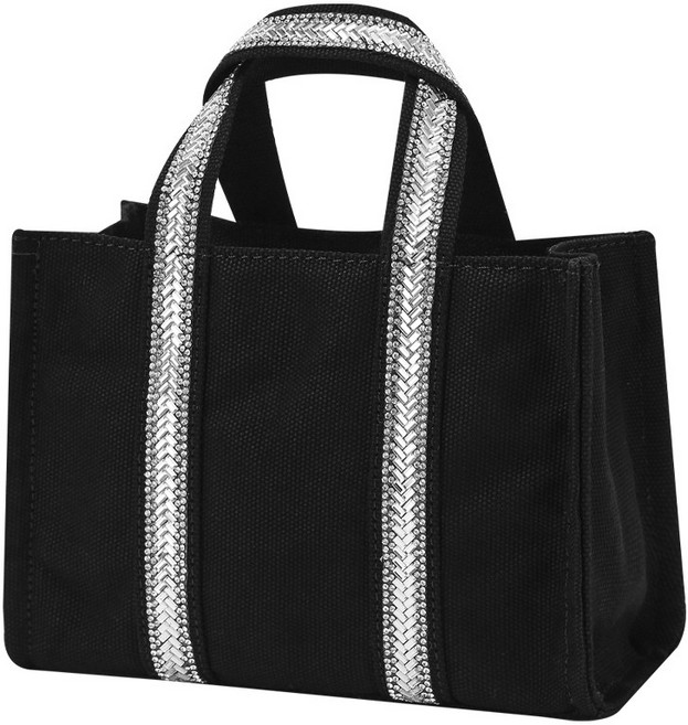 헤이즐 큐빅 스팽글 캔버스 토트백 반짝이 에코백