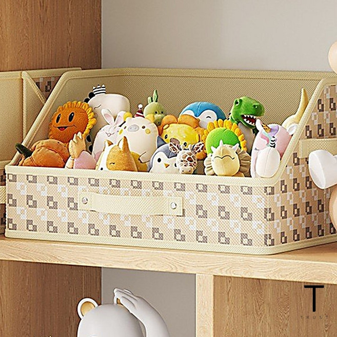 선반 정리함 팬트리 수납 인형 수납 장난감 정리장 의류 보관함, 베이지