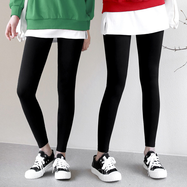 2장 빅사이즈 F~7XL 키별맞춤 면스판 레깅스 데일리 사계절 8/10부 쫄바지 아담 베이직 여성 밴딩 실내복 운동 1+1