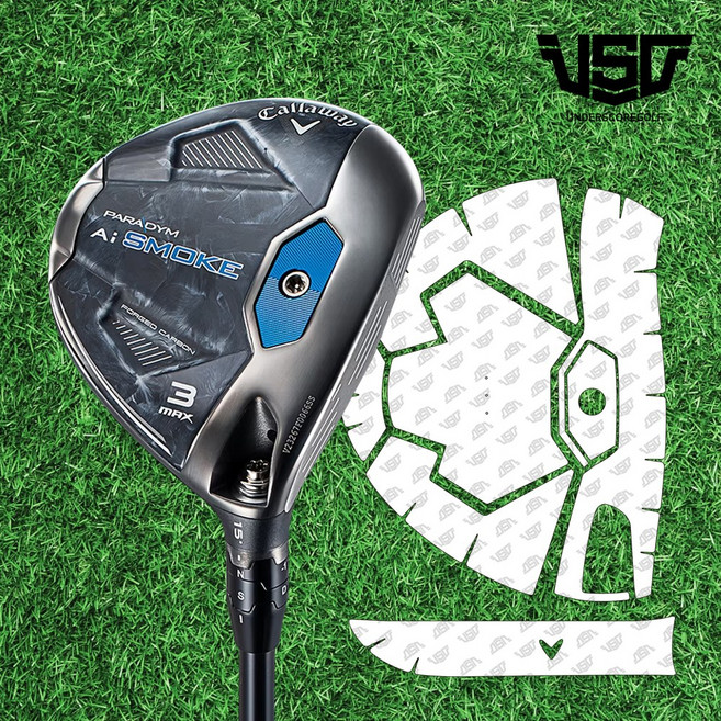 캘러웨이 패러다임 AI SMOKE 스모크 MAX 슬리브형 우드 골프채 보호필름, 3번, 무광, 풀세트