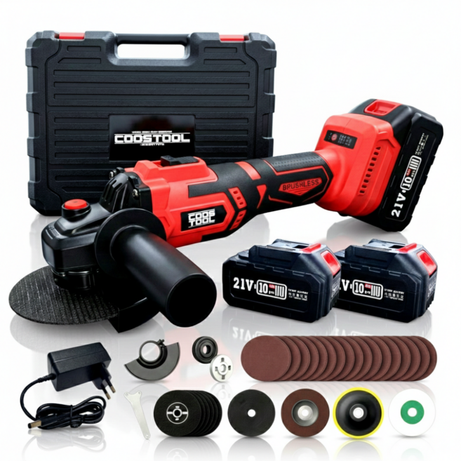 코스툴 무선 그라인더 경량형 충전 21V 4.0Ah배터리, 4.0Ah배터리 2개