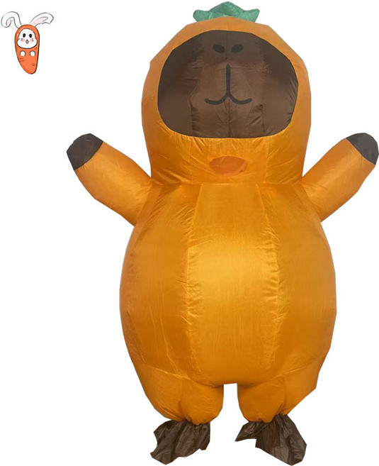 할로윈데이 코스프레의상 카피바라 풍선옷 에어슈트 인형탈 졸업사진컨셉(키150-190), 1개, 카피바라에어슈트