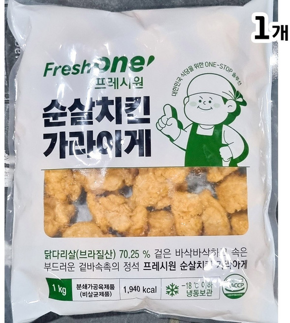 FO 순살 치킨 가라아게 1kg 냉동 닭고기 닭다리살 튀김, 1개