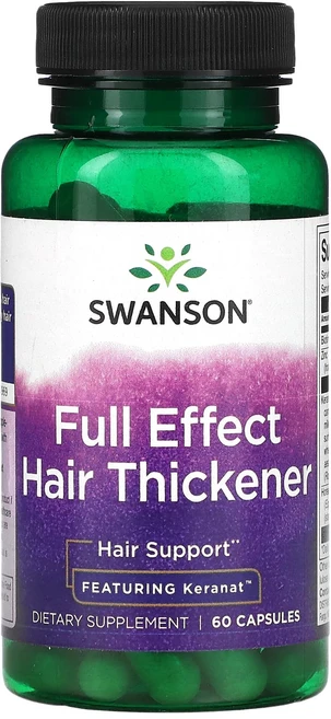 Swanson 풀 효과 모발 증점제 캡슐 60정, 1개 - 쿠팡