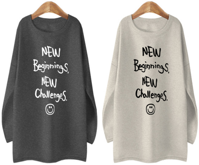 블론디 여성용 비기닝 기모 롱 티셔츠