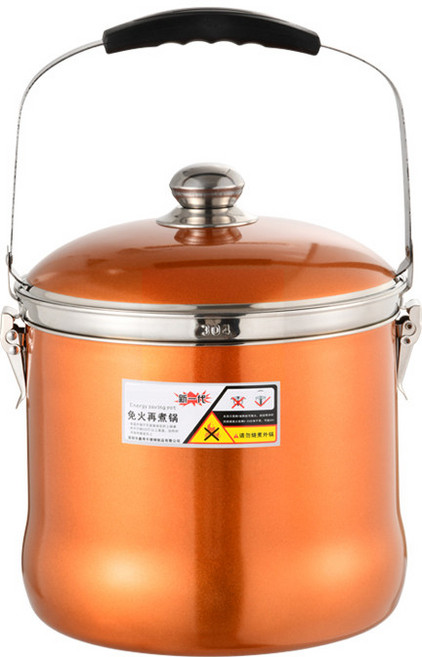 6L 免火再煮鍋 適合3-4人使用, 橙金9L, 1套