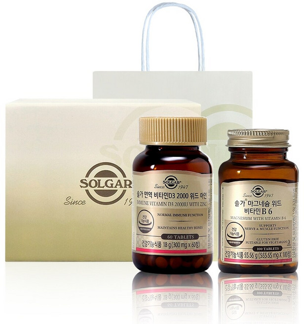 GIFT) 직장인 활력 세트 (면역 비타민D3 60정+마그네슘 100정), 1세트, 160정