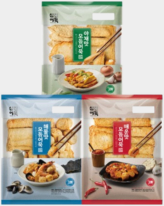 삼진어묵 매운+해물+야채 모듬 캠핑간식 아이간식 겨울간식, 1