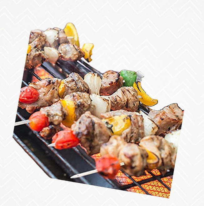 스테인리스바베큐꼬치 캠핑용 간편 꼬치 세트, 1개
