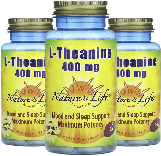 네이쳐스라이프 L 테아닌 엘테아닌 베지 캡슐 60정 2+1, 3개, 60회분 - 쿠팡
