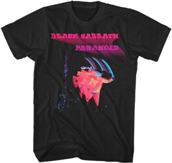 Black Sabbath (블랙 사바스) - Paranoid Album Cover : Black XL T-SHIRT (블랙 엑스트라 라지 티셔츠)