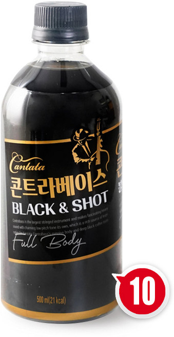 롯데칠성음료(주) 칸타타 콘트라베이스 블랙앤샷, 500ml, 10개
