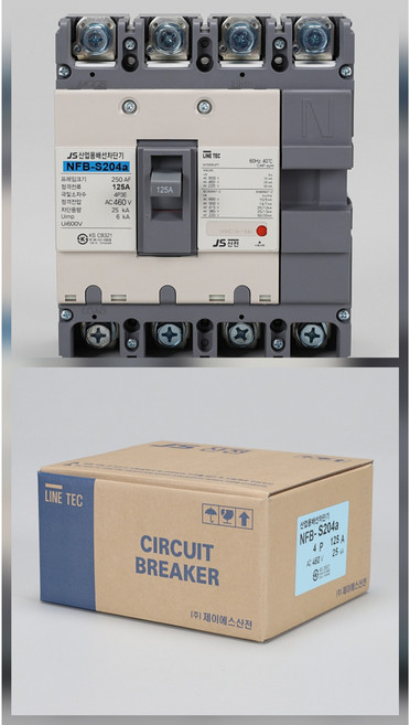 JS산전 4P125A 25KA 배선차단기 NFB K.S인증 국내생산