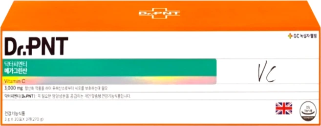 닥터피엔티 메가그린산 비타민 C 3000mg 분말스틱, 90g, 2개 - 쿠팡