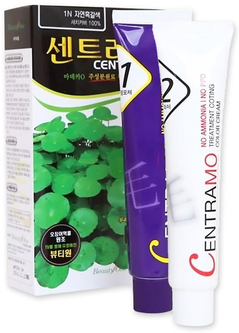 뷰티원 프리미엄 센트라모 칼라크림 염색약 120g, 4N자연갈색, 4개