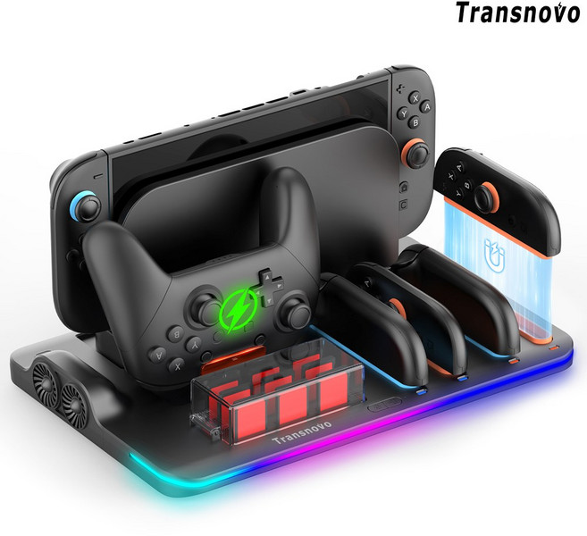 닌텐도 스위치2 쿨러 독 거치대 올인원 쿨링 충전 스테이션 트랜스노보, 트랜스노보 스위치2 올인원 쿨링 충전 스테이션, 1개