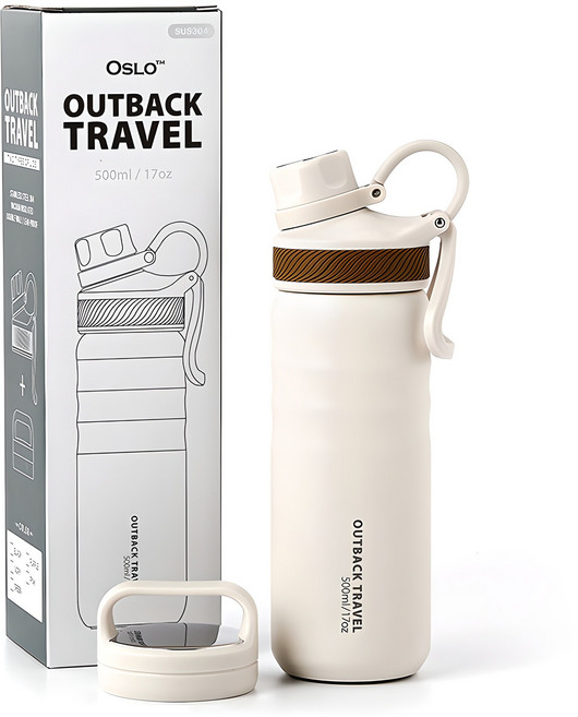 오슬로 아웃백 트래블 텀블러, 아이보리, 500ml, 1개