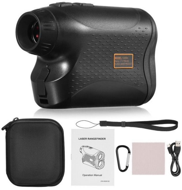 골프거리측정기 USB 충전식 6X 배율 골프 레인지 파인더 거리측정기 600M 거리 측, 01 Black