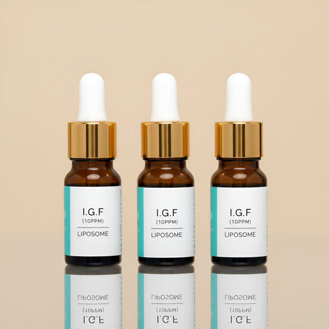 랑팡 IGF-1 10ppm 리포좀 원액 100% 고농축 시너지 탄력 앰플, 10ml, 3개