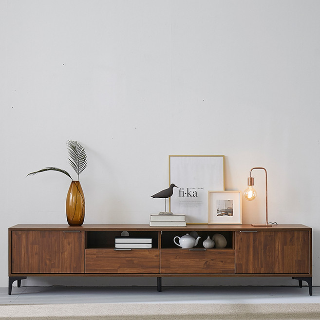 [보루네오] 엘리브 룸스 2100 2단 거실장 sg094-1, 멀바우